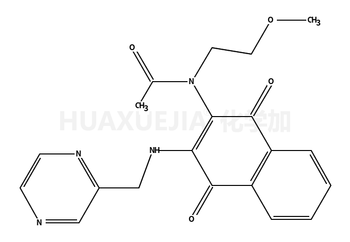 N-{1,4-Dioxo-3-[(2-pyrazinylmethyl)amino]-1,4-dihydro-2-naphthale nyl}-N-(2-methoxyethyl)acetamide