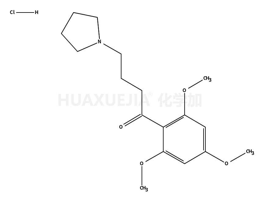 4-(1-吡咯烷基)-1-(2,4,6-三甲氧基苯基)-1-丁酮盐酸盐