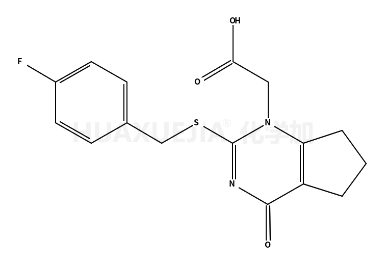 2-[2-[(4-fluorophenyl)methylsulfanyl]-4-oxo-6,7-dihydro-5H-cyclopenta[d]pyrimidin-1-yl]acetic acid