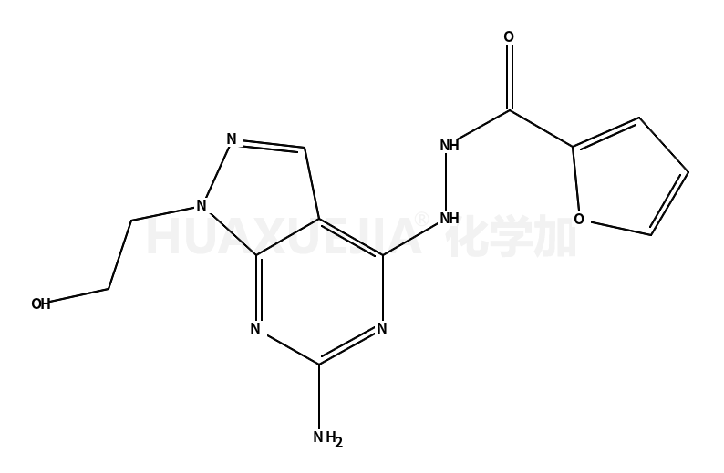 2-[6-氨基-1-(2-羟基乙基)-1H-吡唑并[3,4-d]嘧啶-4-基]-2-呋喃羧酸肼