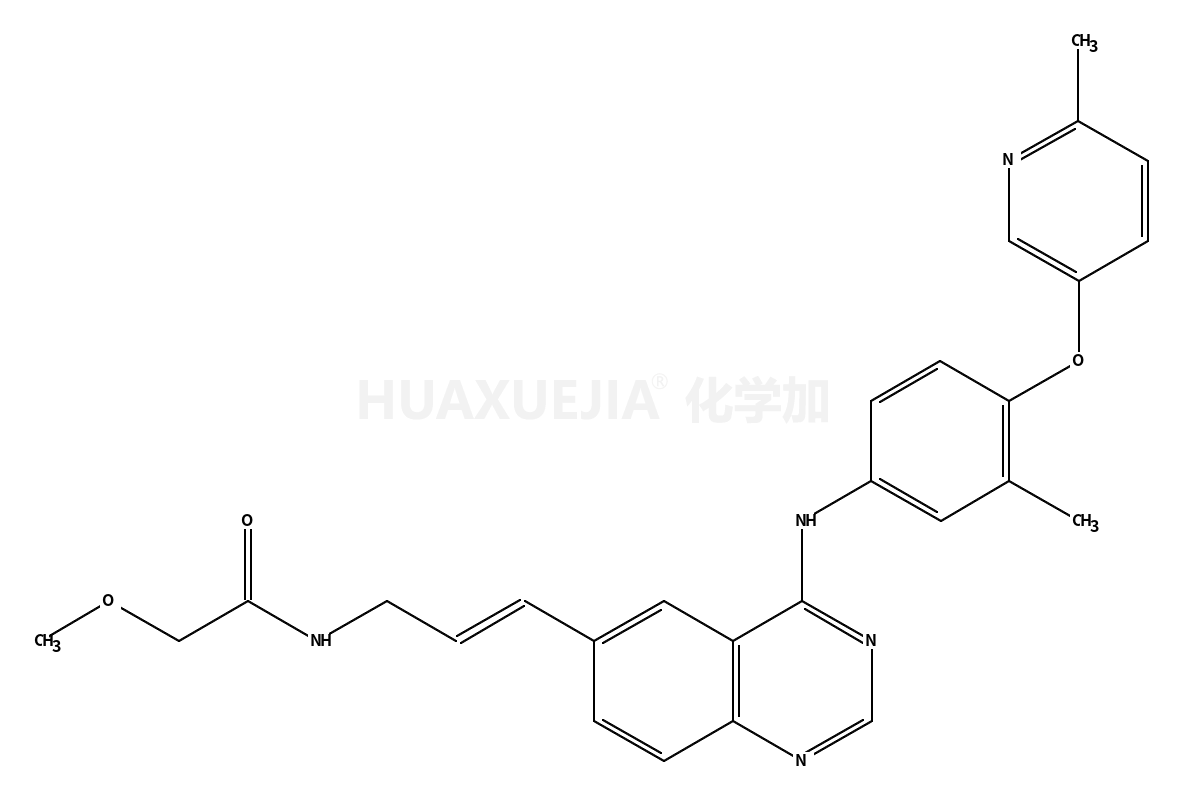 2-甲氧基-N-[(2E)-3-[4-[[3-甲基-4-[(6-甲基-3-吡啶基)氧基]苯基]氨基]-6-喹唑啉基]-2-丙烯-1-基]乙酰胺