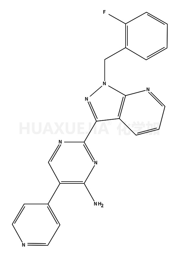 2-[1-[(2-fluorophenyl)methyl]pyrazolo[3,4-b]pyridin-3-yl]-5-pyridin-4-ylpyrimidin-4-amine