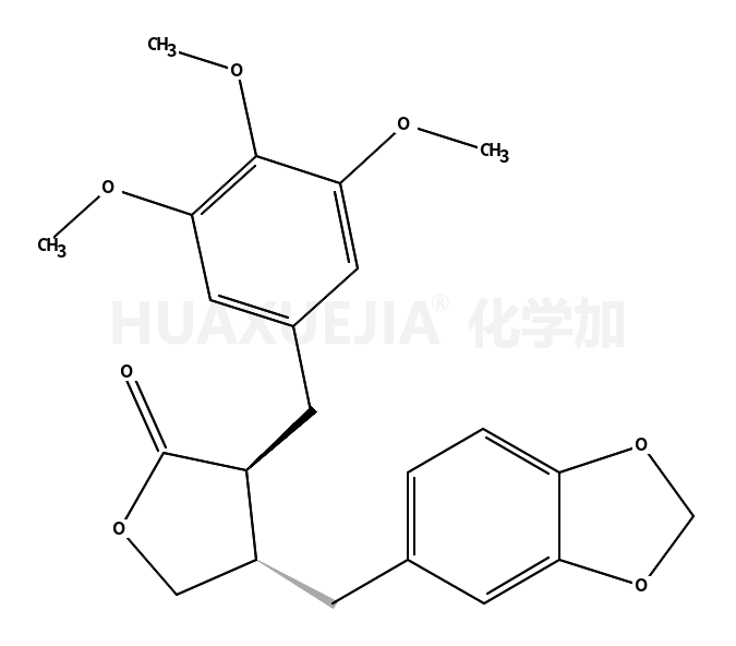 (-)-反式-3-(3,4-亚甲基二氧基苄基)-2-(3,4,5-三甲氧基苄基)丁内酯