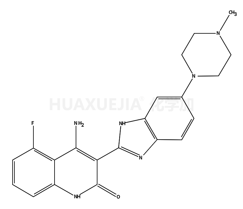 4-氨基-5-氟-3-[5-(4-甲基哌嗪-1-基)-1H-苯并咪唑-2-基]喹啉-2(1H)-酮