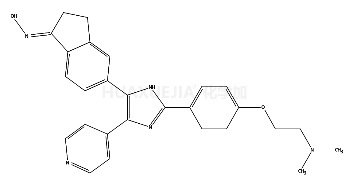 5-[2-[4-[2-(二甲基氨基)乙氧基]苯基]-5-(4-吡啶基)-1H-咪唑-4-基]-2,3-二氢-1-茚酮肟