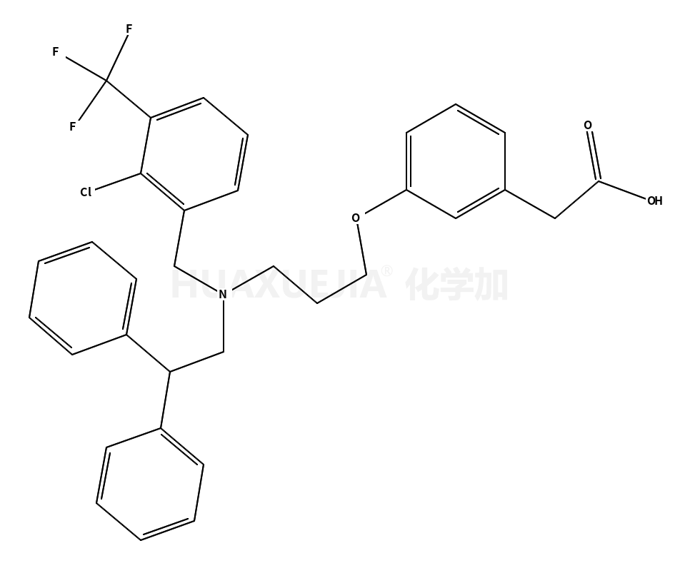 3-[3-[[[2-氯-3-(三氟甲基)苯基]甲基](2,2-二苯基乙基)氨基]丙氧基]-苯乙酸