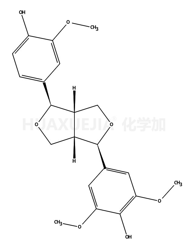 4-[(1S,3aR,4S,6aR)-4-(4-Hydroxy-3-methoxyphenyl)tetrahydro-1H,3H- furo[3,4-c]furan-1-yl]-2,6-dimethoxyphenol