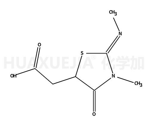 2-[3-甲基-2-甲基亚氨基-4-氧代-1,3-噻唑烷-5-基]乙酸