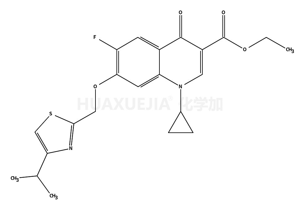1-环丙基-6-氟-7-((4-异丙基噻唑-2-基)甲氧基)-4-氧代-1,4-二氢喹啉-3-羧酸乙酯