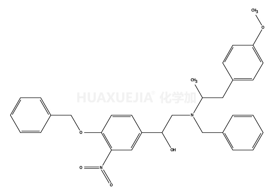 α-[[[2-(4-Methoxyphenyl)-1-methylethyl](phenylmethyl)amino]methyl]-3-nitro-4-(phenylmethoxy)benzenemethanol