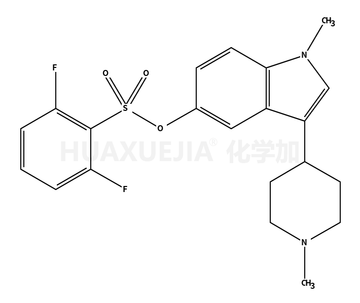2,6-二氟-苯磺酸 1-甲基-3-(1-甲基-哌啶-4-基)-1H-吲哚-5-基酯