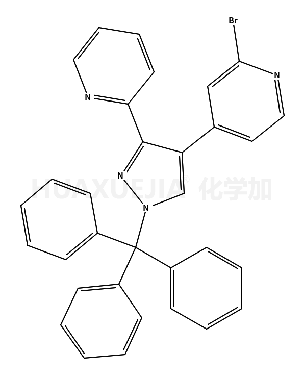 2-溴-4-(3-(吡啶-2-基)-1-三苯甲游基-1H-吡唑-4-基)吡啶