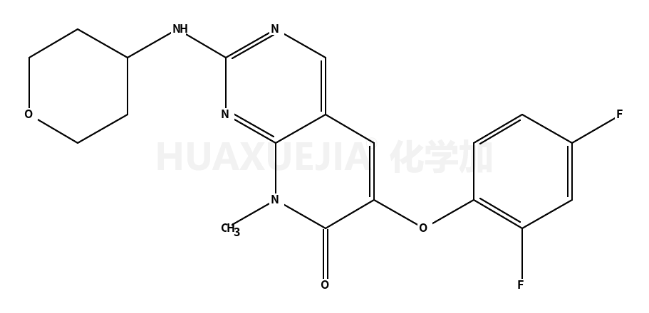 6-(2,4-二氟苯氧基)-8-甲基-2-[(四氢-2H-吡喃-4-基)氨基]-吡啶并[2,3-d]嘧啶-7(8h)-酮