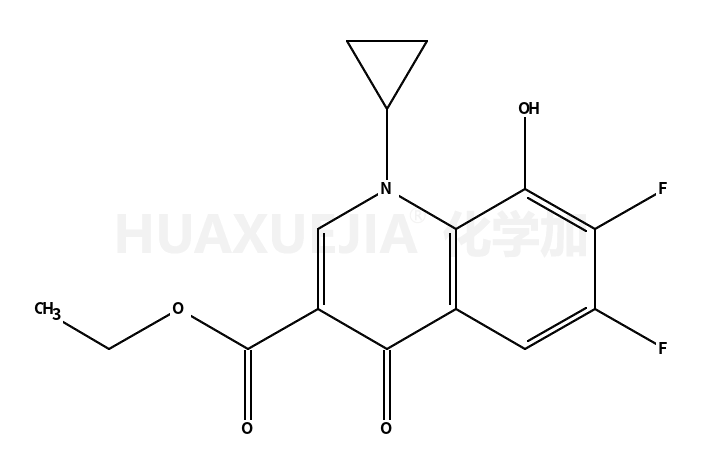 1-cyclopropyl-6,7-difluoro-1,4-dihydro-8-hydroxy-4-oxo-3-quinolinecarboxylic acid ethyl ester