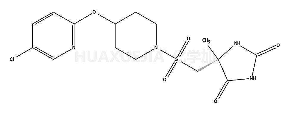 (5S)-5-[[4-(5-bromopyridin-2-yl)oxypiperidin-1-yl]sulfonylmethyl]-5-methylimidazolidine-2,4-dione