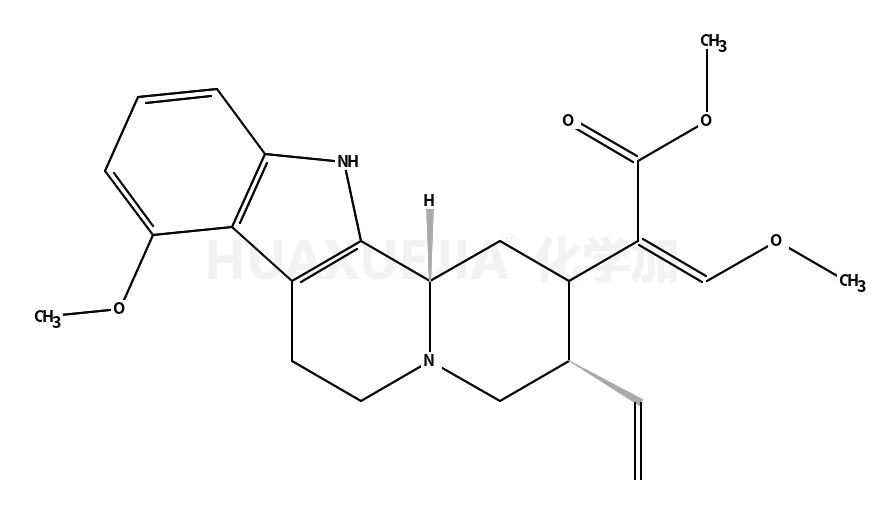 Indolo2,3-aquinolizine-2-acetic acid, 3-ethenyl-1,2,3,4,6,7,12,12b-octahydro-8-methoxy-.alpha.-(methoxymethylene)-, methyl ester