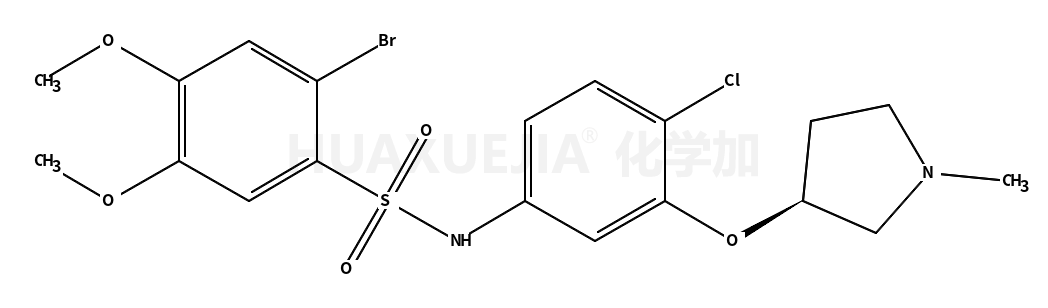 2-溴-N-[4-氯-3-[[(3R)-1-甲基-3-吡咯烷]氧基]苯基]-4,5-二甲氧基苯磺酰胺