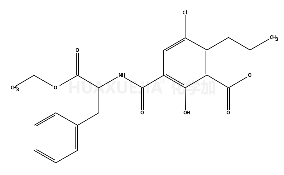 Ethyl N-{[(3R)-5-chloro-8-hydroxy-3-methyl-1-oxo-3,4-dihydro-1H-i sochromen-7-yl]carbonyl}-L-phenylalaninate