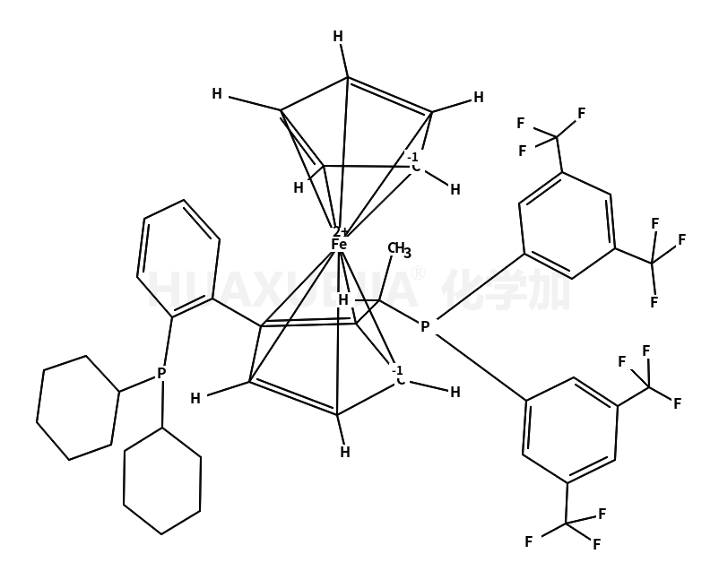 (R)-(+)-1-[(R)-2-(2'-Dicyclohexylphosphinophenyl)ferrocenyl]ethyldi(bis-3,5-trifluoromethylphenyl)phosphine, min. 97%
