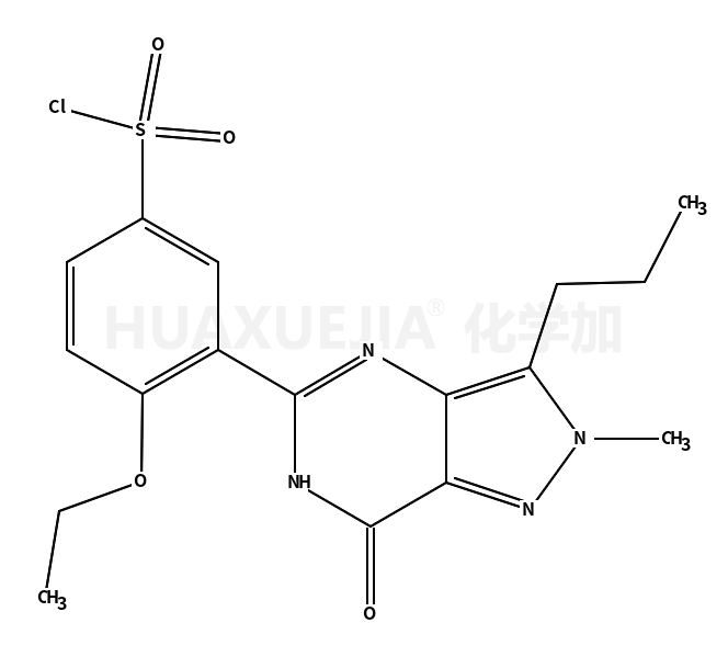 4-ethoxy-3-(2-methyl-7-oxo-3-propyl-4H-pyrazolo[4,3-d]pyrimidin-5-yl)benzenesulfonyl chloride