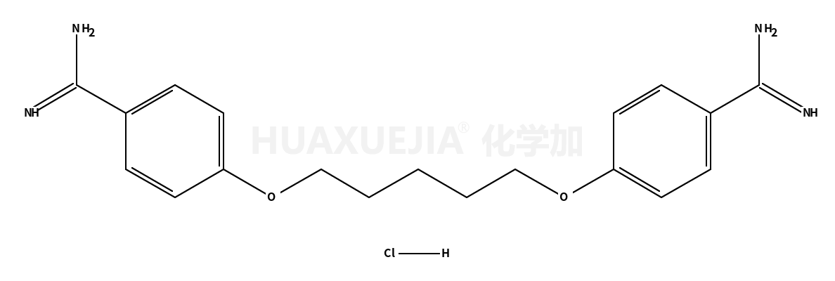 Benzenecarboximidami​de, 4,​4'-​[1,​5-​pentanediylbis(oxy)​]​bis-​, dihydrochloride (9CI)