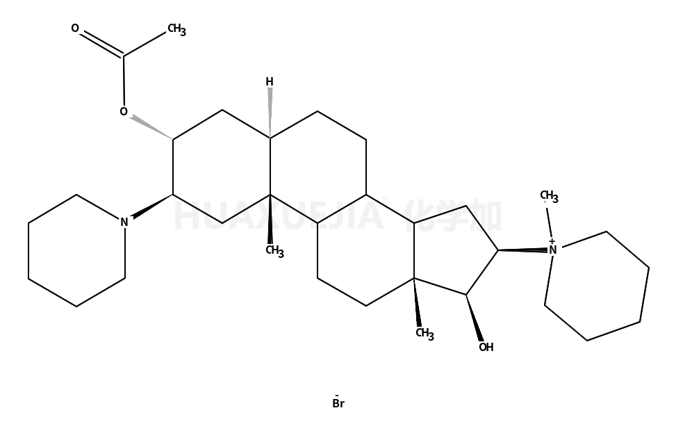 (2β,3α,5α,8xi,9xi,14xi,16β,17β)-3-(乙酰氧基)-17-羟基-16-(1-甲基哌啶正离子-1-基)-2-(哌啶-1-基)雄甾烷溴化