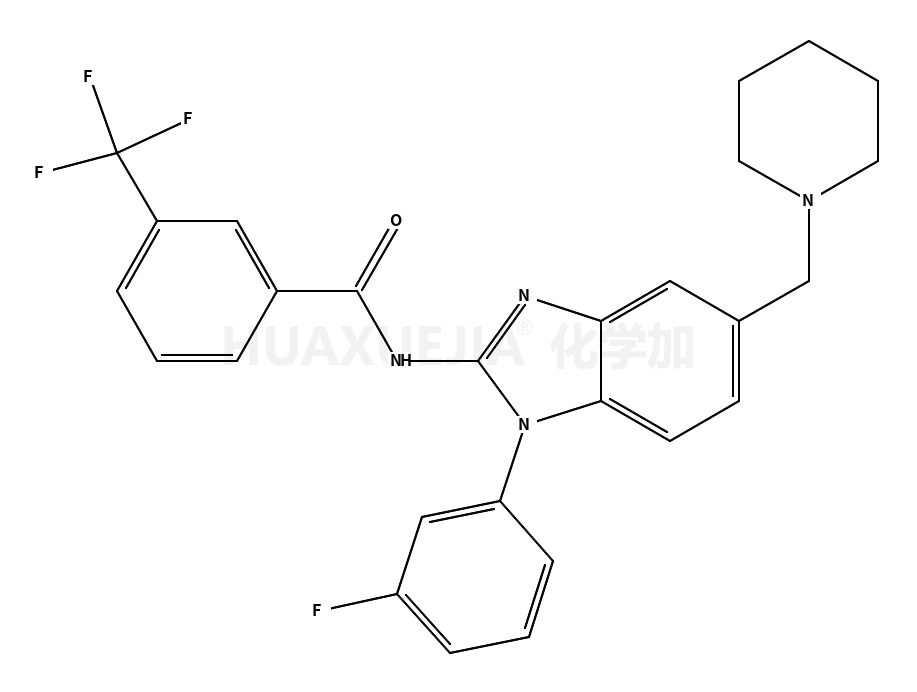 N-[1-(3-fluorophenyl)-5-(1-piperidinylmethyl)-1H-benzimidazol-2-yl]-3-(trifluoromethyl)Benzamide