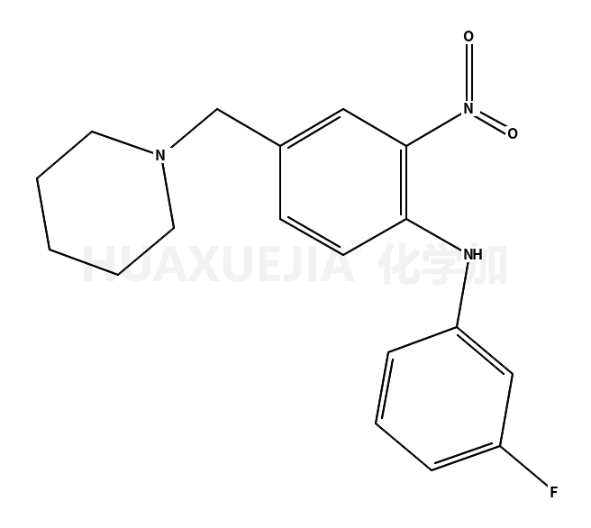 N-(3-氟苯基)-2-硝基-4-(1-哌啶基甲基)苯胺