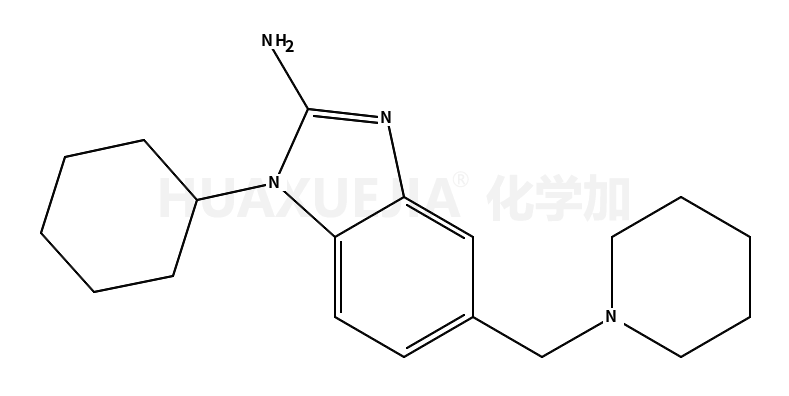 1-环己基-5-(1-哌啶甲基)-1H-苯并咪唑-2-胺