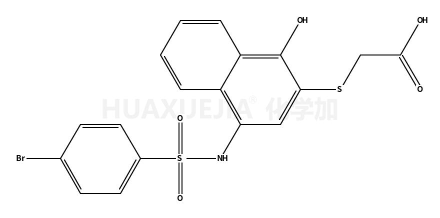 Acetic acid, 2-​[[4-​[[(4-​bromophenyl)​sulfonyl]​amino]​-​1-​hydroxy-​2-​naphthalenyl]​thio]​-