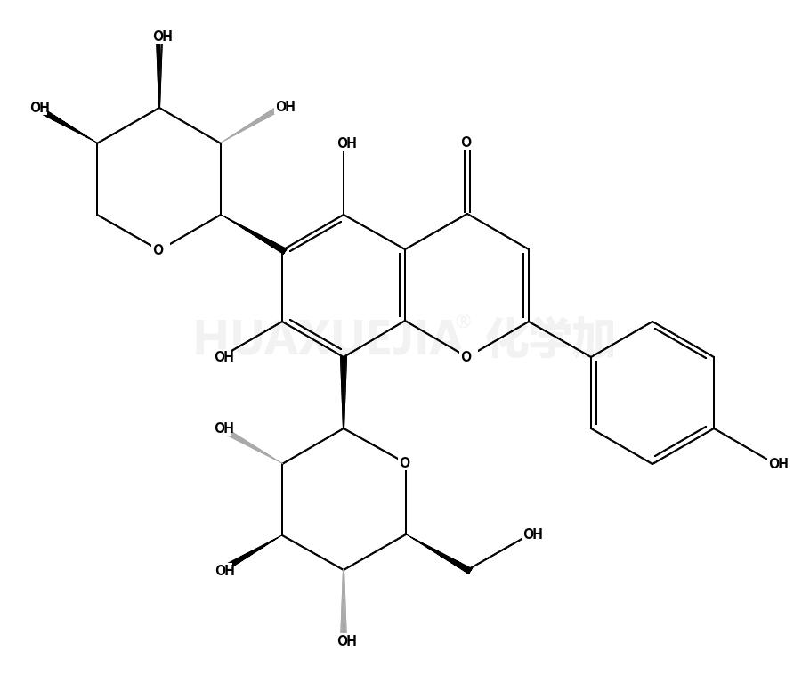 4H-1-Benzopyran-4-one, 6-α-L-arabinopyranosyl-8-β-D-glucopyranosyl-5,7-dihydroxy-2-(4-hydroxyphenyl)-