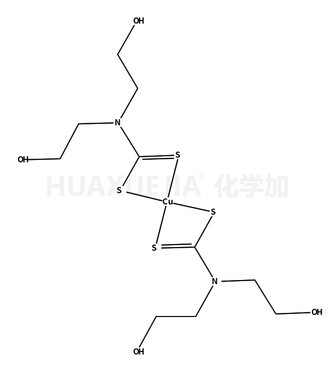 双(2-羟乙基)二硫代氨基甲酸铜(II)盐