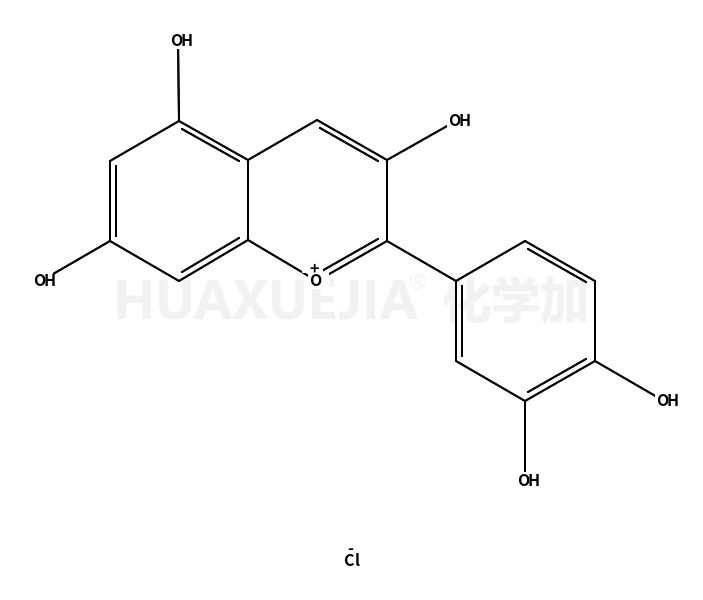 2-(3,4-Dihydroxyphenyl)-3,5,7-trihydroxychromenylium chloride