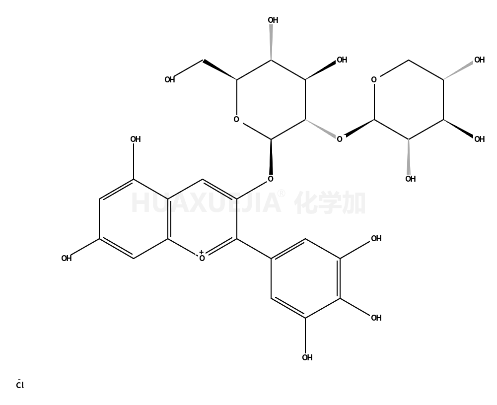 氯化花翠素 3-桑布双糖苷