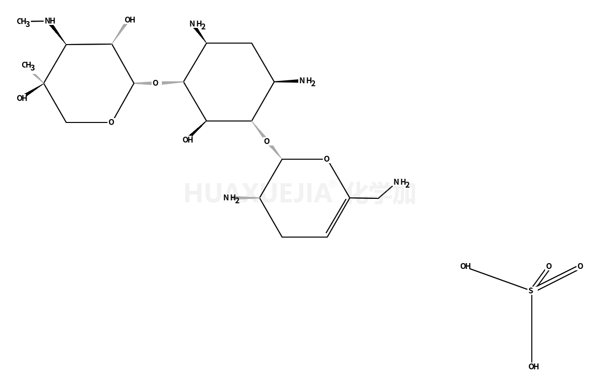 D-Streptamine, O-3-deoxy-4-C-methyl-3-(methylamino)-β-L-arabinopyranosyl-(1→6)-O-[2,6-diamino-2,3,4,6-tetradeoxy-α-D-glycero-hex-4-enopyranosyl-(1→4)]-2-deoxy-, sulfate (2:5)