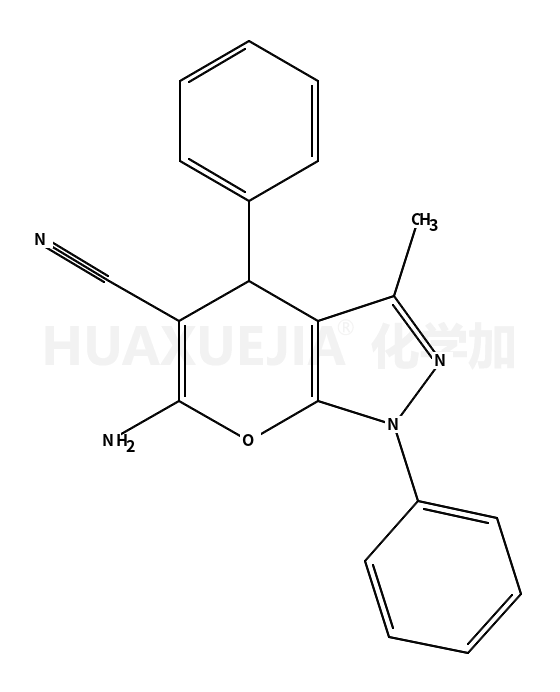 6-氨基-3-甲基-1,4-二苯基-1,4-二氢-吡喃o[2,3-c]吡唑-5-甲腈