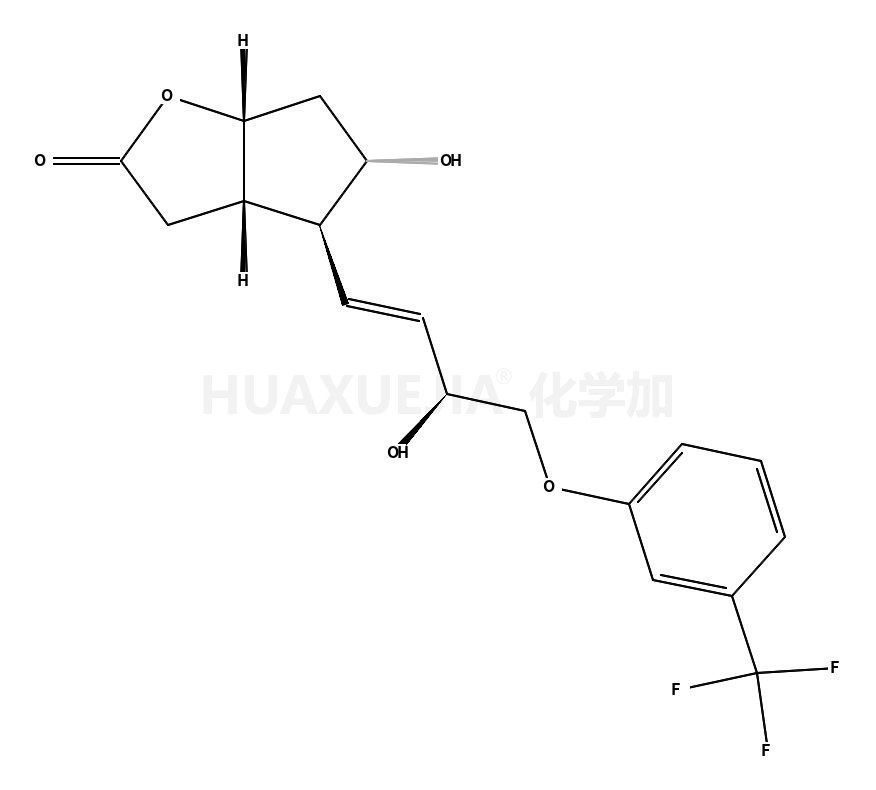 (+)-(3aR,4R,5r,6aS)-六氢-5-羟基-4-[(1E,3R)-3-羟基-4-(3-三氟甲基)苯氧基-1-丁烯基]-2H-环戊并[b]呋喃-2-酮