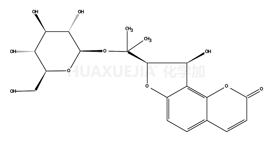 (8S,9R)-9-hydroxy-8-(2-(((2S,3R,4S,5S,6R)-3,4,5-trihydroxy-6-(hydroxymethyl)tetrahydro-2H-pyran-2-yl)oxy)propan-2-yl)-8,9-dihydro-2H-furo[2,3-h]chromen-2-one