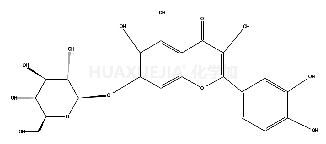 2-(3,4-dihydroxyphenyl)-3,5,6-trihydroxy-7-[(2S,3R,4S,5S,6R)-3,4,5-trihydroxy-6-(hydroxymethyl)oxan-2-yl]oxychromen-4-one