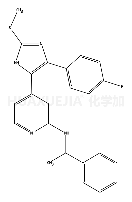 4-[4-(4-Fluorophenyl)-2-(methylsulfanyl)-1H-imidazol-5-yl]-N-(1-p henylethyl)-2-pyridinamine