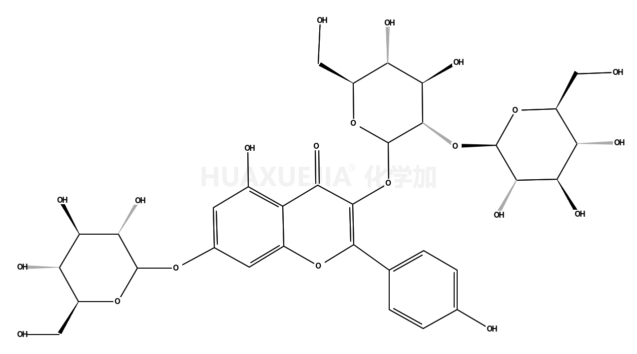 Kaempferol 3-sophoroside-7-glucoside