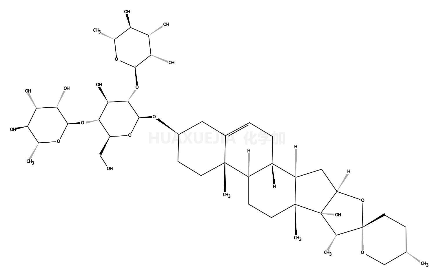 Pennogenin3-O-alpha-L-rhamnopyranosyl-(1→2)-[alpha-L-rhamnopyranosyl-(1→4)]-beta-D-glucopyranoside