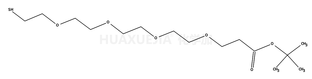 HS-PEG<SUB>4</SUB>-CH<SUB>2</SUB>CH<SUB>2</SUB>COO<SUP>t</SUP>Bu