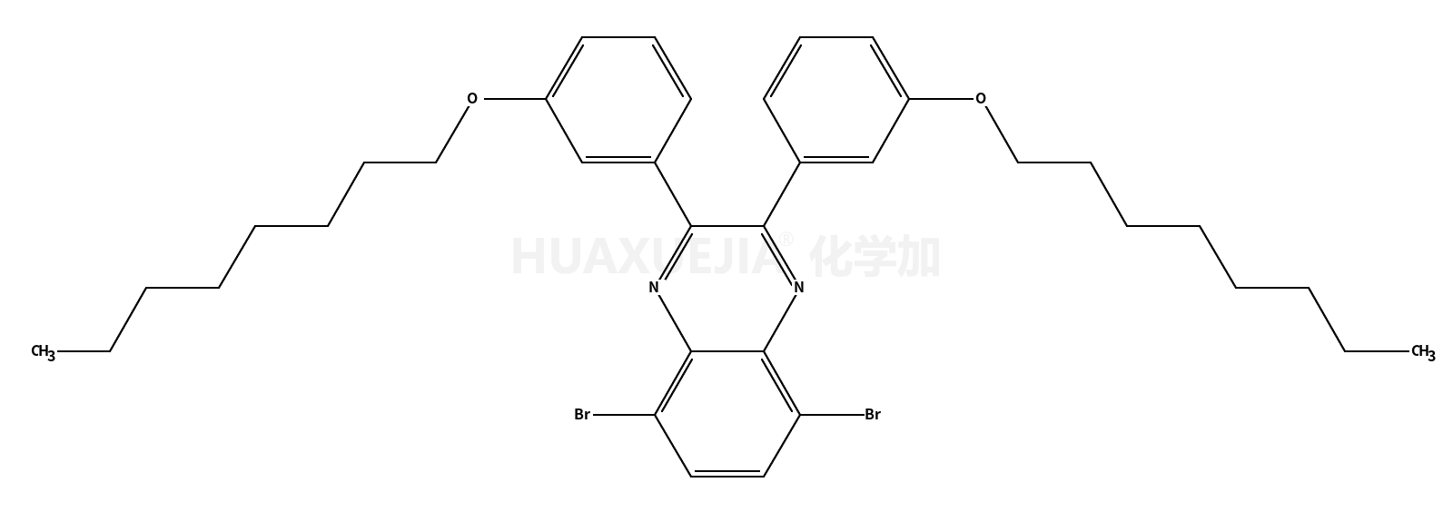 喹喔啉, 5,8-二溴-2,3-二[3-(辛基)苯基]