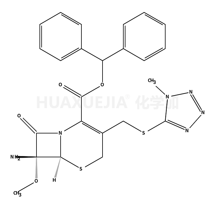7beta-氨基-7alpha-甲氧基-3-(1-甲基-1H-四唑-5-硫甲基)-8-氧代-5-硫-1-杂氮双环[4.2.0]辛-2-烯-2-甲酸二苯基甲酯
