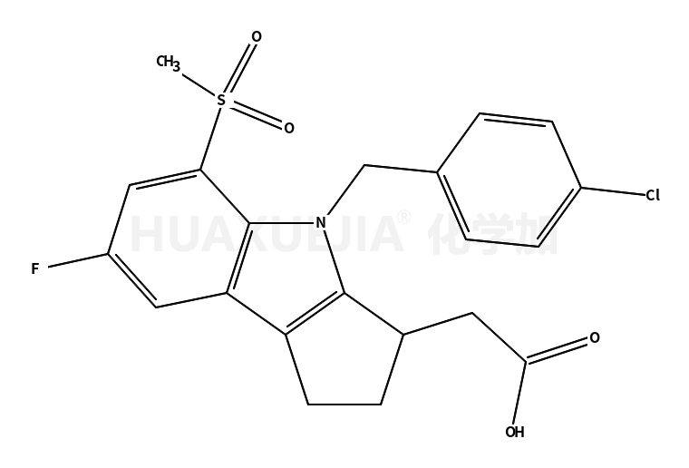 2-(4-(4-氯苄基)-7-氟-5-(甲基磺酰基)-1,2,3,4-四氢环戊并[b]吲哚-3-基)乙酸