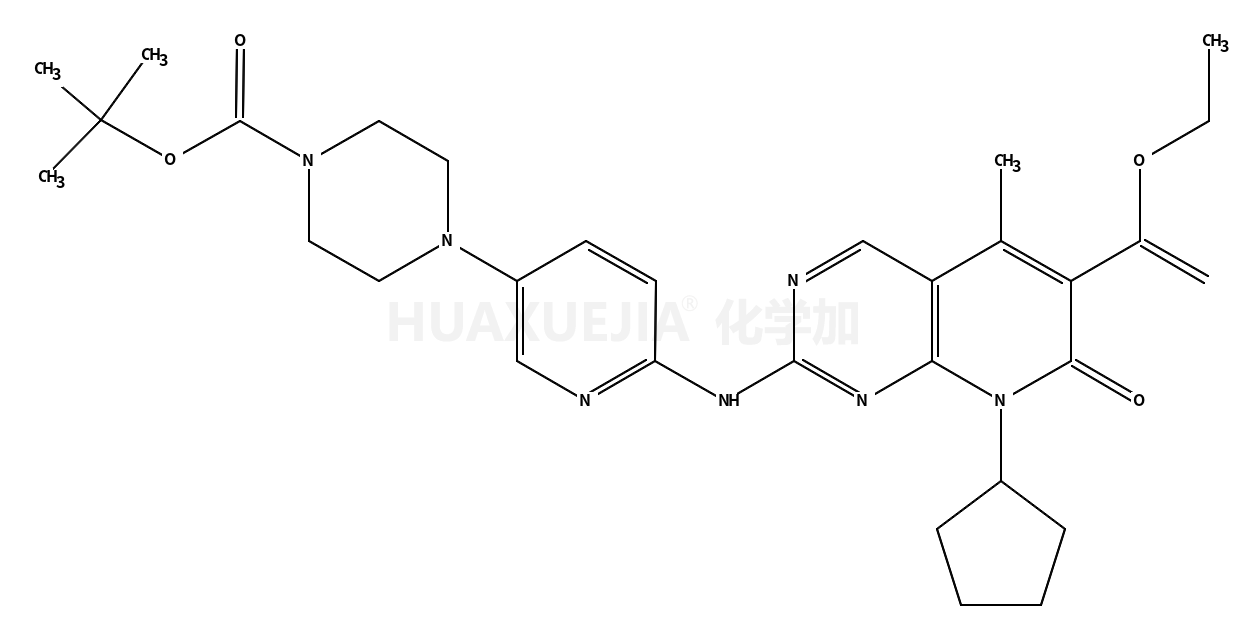 tert-butyl 4-(6-(8-cyclopentyl-6-(1-ethoxyvinyl)-7,8-dihydro-5-methyl-7-oxopyrido[2,3-d]pyrimidin-2-ylamino)pyridin-3-yl)piperazine-1-carboxylate