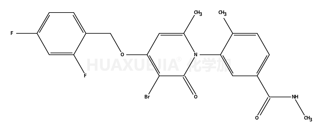 3-溴-4-(2,4-二氟苄氧基)-1-[5-[(甲基氨基)羰基]-2-甲基苯基]-6-甲基吡啶-2(1H)-酮