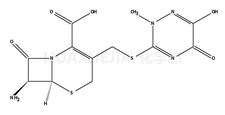 (6R-trans)-7-amino-8-oxo-3-[[(1,2,5,6-tetrahydro-2-methyl-5,6-dioxo-1,2,4-triazin-3-yl)thio]methyl]-5-thia-1-azabicyclo[4.2.0]oct-2-ene-2-carboxylic acid