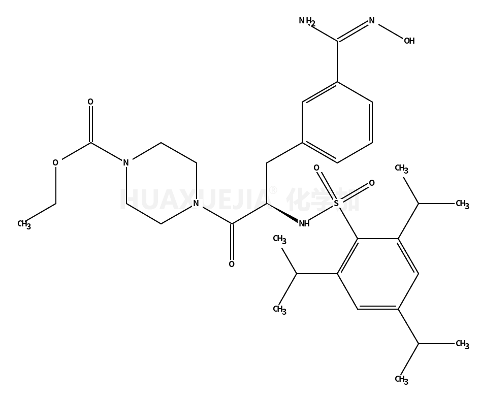 ethyl 4-[(2S)-3-[3-[(E)-(hydroxyhydrazinylidene)methyl]phenyl]-2-[[2,4,6-tri(propan-2-yl)phenyl]sulfonylamino]propanoyl]piperazine-1-carboxylate